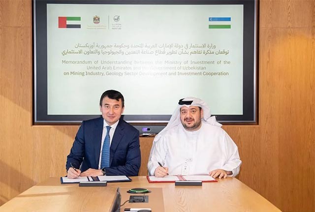 Uzbekistan and the UAE have signed a memorandum of cooperation in the mining industry